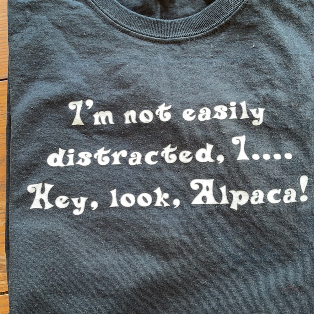 Unisex Large cotton tshirt Alpaca